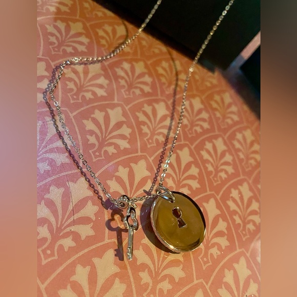 💥HLETY 925 Sterling Silver 20” Necklace - Lock & Key💥 NIB - Picture 2 of 6